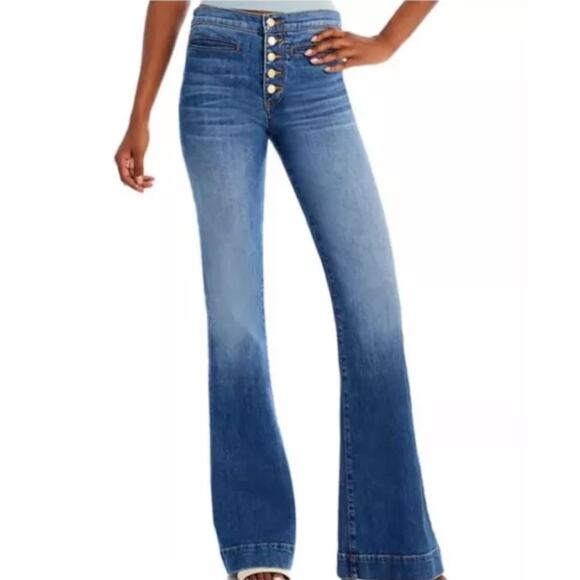 Ramy Brook Denim - Ramy Brook Sz 29" Button Fly “Beatrix” Flare Medium Wash Blue Jeans NEW!!